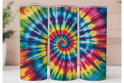 Psychedelic Tie Dye Swirl 20oz Tumbler Sublimation PixelChick 