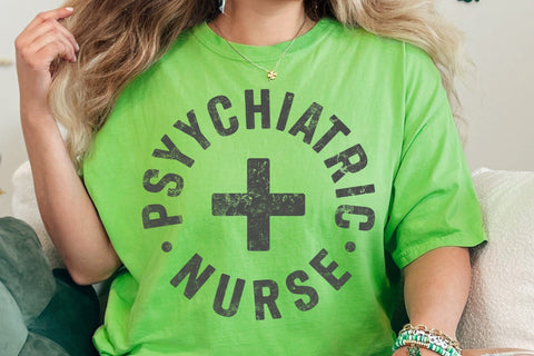 Psychiatric Nurse Design, Shirt Graphic, Badge Reel, Cricut Silhouette SVG DesignDestine 