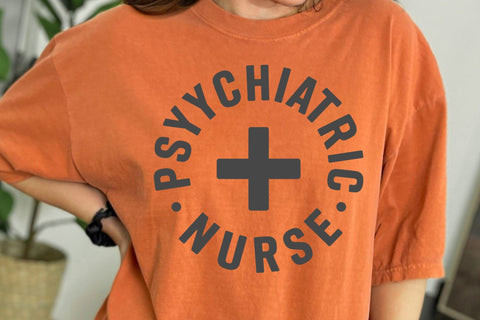 Psychiatric Nurse Design, Shirt Graphic, Badge Reel, Cricut Silhouette SVG DesignDestine 
