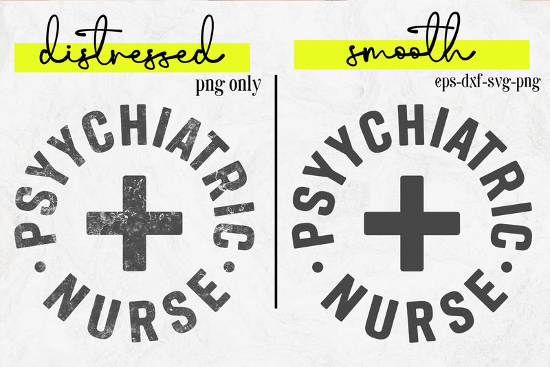 Psychiatric Nurse Design, Shirt Graphic, Badge Reel, Cricut Silhouette SVG DesignDestine 