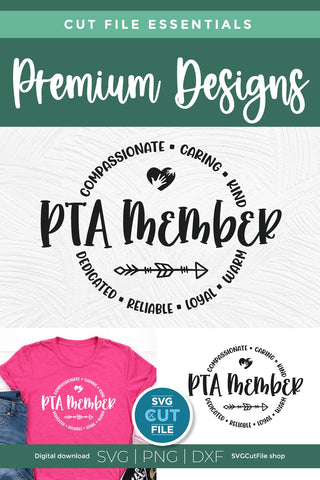 PTA member svg, Parent Teacher organization, PTA svg, PTO crew, SVG SVG Cut File 