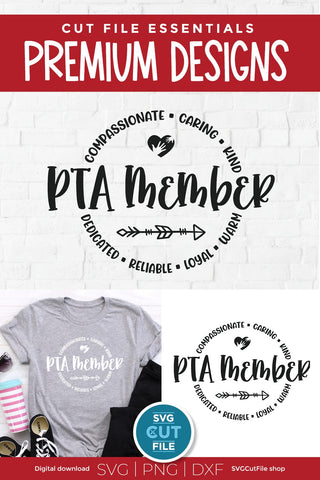 PTA member svg, Parent Teacher organization, PTA svg, PTO crew, SVG SVG Cut File 