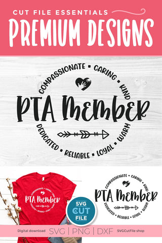 PTA member svg, Parent Teacher organization, PTA svg, PTO crew, SVG SVG Cut File 