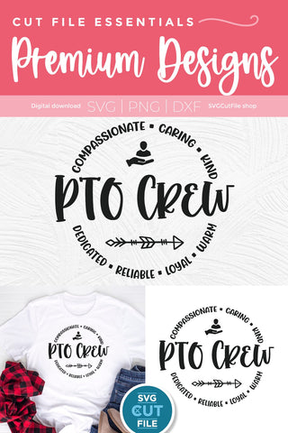 PTO svg, PTO crew, PTA tribe, Parent Teacher organization SVG SVG Cut File 