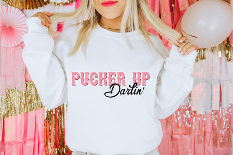 Pucker Up Darlin' Valentine SVG SVG Pickled Thistle Creative 