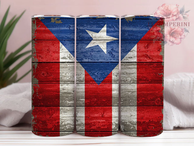 Puerto Rico Flag 20oz Tumbler, Flag Tumbler Wrap, 20oz Sublimation Wrap, Puerto Rico Gift, Patriotic Tumbler, Caribbean Pride, Puerto Rican Heritage Sublimation Li Zamperini 