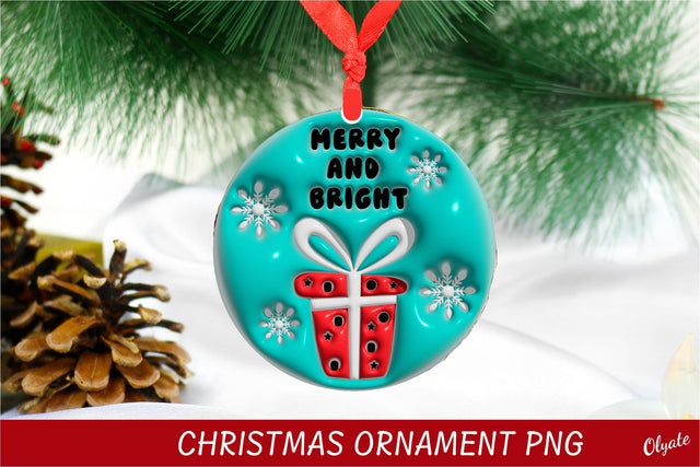 Puff Christmas Ornament. 3D Inflated Puff Sublimation. Sublimation Olga Terlyanskaya 