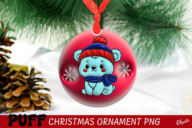 Puff Christmas Ornament Sublimation. 3D Inflated Puff Design. Sublimation Olga Terlyanskaya 