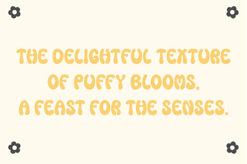Puffy Bloom - Cute Groovy Font Font Masyafi Studio 