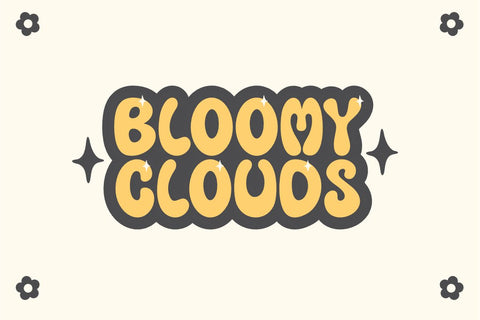 Puffy Bloom - Cute Groovy Font Font Masyafi Studio 
