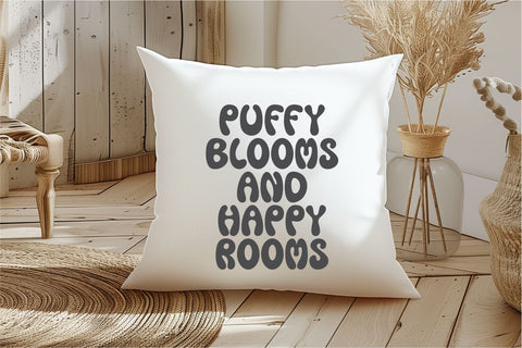 Puffy Bloom - Cute Groovy Font Font Masyafi Studio 