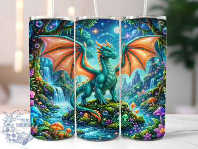 Puffy Dragon Fantasy 20oz Tumbler, Puffy Dragon, Dragon Fantasy, Fantasy Tumbler, Dragon Tumbler, 20oz Tumbler, Puffy Tumbler, Tumbler Wrap Sublimation ToriDesigns 