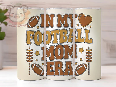 Puffy Football Mom Era Tumbler Wrap, Inflated Tumbler Wrap, Puffy Football Mom PNG, Game Day Tumbler, 20oz Skinny Tumbler, Football Mom Gift, In My Era Tumbler Sublimation Lara' s Designs 