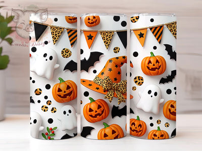 Puffy Ghost Halloween 20oz Tumbler, Puffy Ghost, Ghost Halloween, Ghost Tumbler, 20oz Tumbler, Puffy Halloween, Cute Ghost, Tumbler Wrap Sublimation Lara' s Designs 