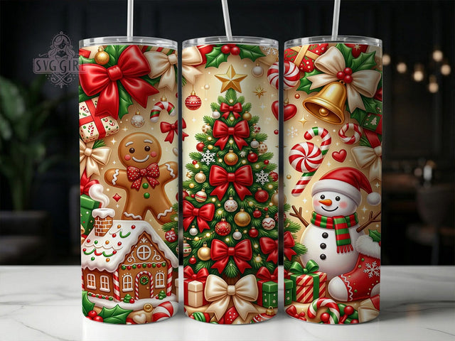 Puffy Holiday Cheer 20oz Tumbler, Puffy Holiday Cheer, Holiday Cheer, Puffy Holiday, Holiday Tumbler, Christmas Tumbler, Cheer Tumbler, Tumbler Wrap Sublimation SvggirlplusArt 