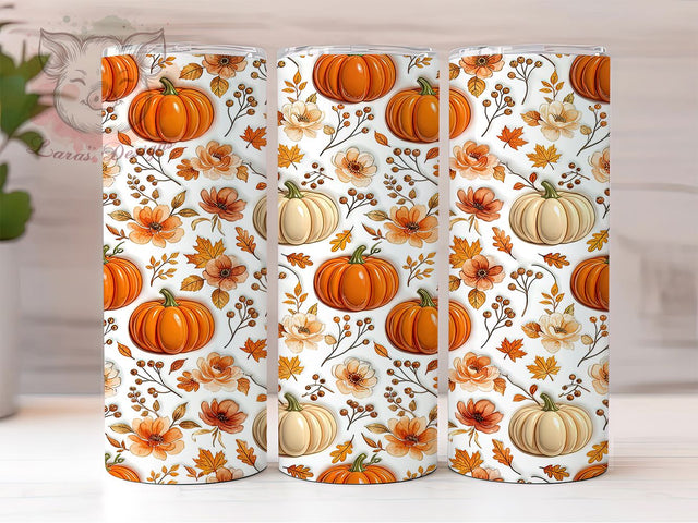 Puffy Pumpkin Fall 20oz Tumbler, Puffy Pumpkin, Pumpkin Fall, Puffy Fall, Pumpkin Tumbler, 20oz Tumbler, Fall Tumbler, Tumbler Wrap Sublimation Lara' s Designs 