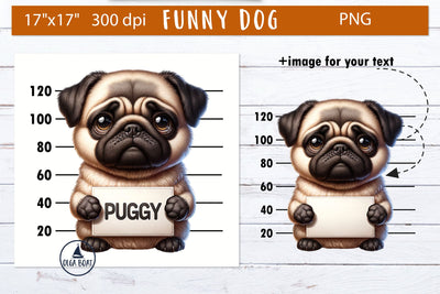 Pug dog clipart | Funny dog sublimation Sublimation Olga Boat Design 