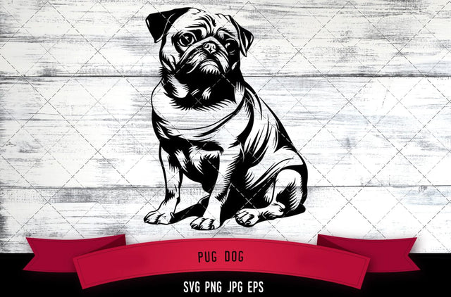Pug Dog SVG, Dog SVG, Logo - Digital Download with Commercial License for Cricut, Silhouette, Scan N Cut Crafting SVG Loveleen Kaur 