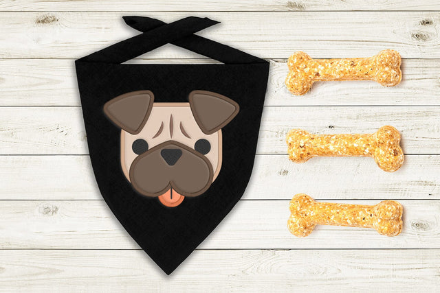 Pug Face Dog Applique Embroidery Embroidery/Applique DESIGNS Designed by Geeks 