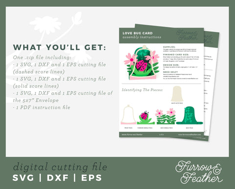 Pugs and Kisses Card - Valentine's Day 3D Card SVG 3D Paper Furrow and Feather SVG 