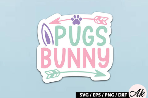 Pugs bunny SVG Stickers SVG akazaddesign 