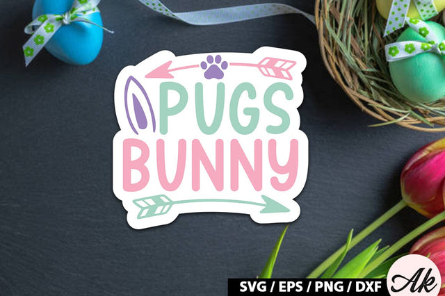Pugs bunny SVG Stickers SVG akazaddesign 