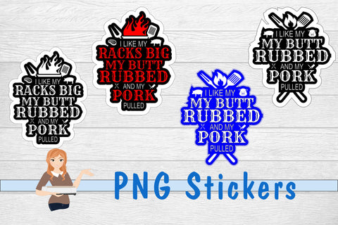 Pulled Pork Bundle Stickers SVG Family Creations 