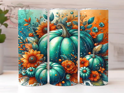 Pumpkin 20oz Tumbler Png, Straight & Tapered Tumbler Png, Autumn Vibes Tumbler Png, Digital Download PNG Sublimation Lara' s Designs 