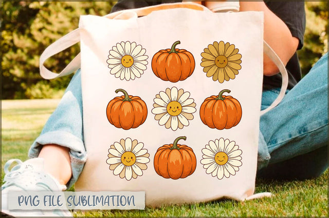 Pumpkin and Flower Tote Bag Sublimation Shetara Begum 