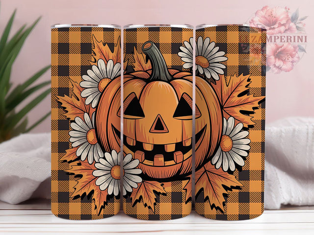 Pumpkin Autumn Floral Fall Tumbler, Fall Floral 20Oz Sublimation, Rustic Harvest Coffee Cup, Thanksgiving Drinkware Design, Cozy Fall Mug Wrap, Farmhouse Pumpkin Cup, Autumn Leaves Tumbler Sublimation Li Zamperini 