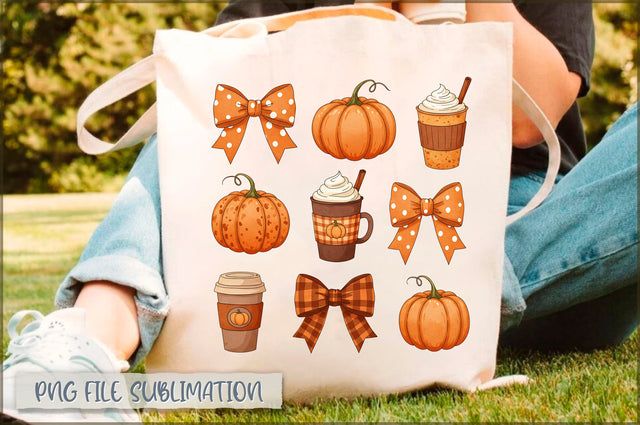 Pumpkin Bow Fall Tote Bag Sublimation Shetara Begum 