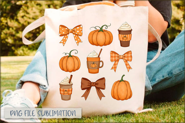 Pumpkin Bow Fall Tote Bag Sublimation Shetara Begum 