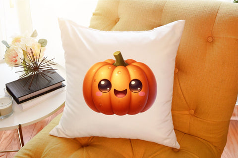 Pumpkin Cartoon Emoji Face Character Sublimation designartist 