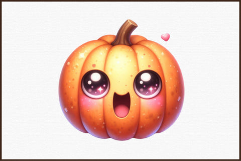 Pumpkin Cartoon Emoji Face Character Sublimation designartist 