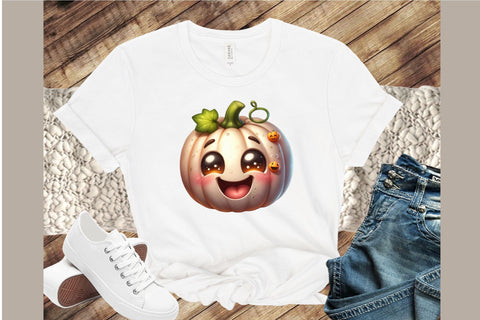 Pumpkin Cartoon Emoji Face Character Sublimation designartist 