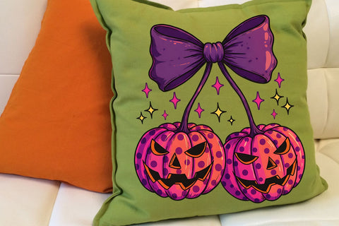 Pumpkin Cherries Png| Halloween Pumpkin Sublimation Png. Sublimation CosmosFineArt 