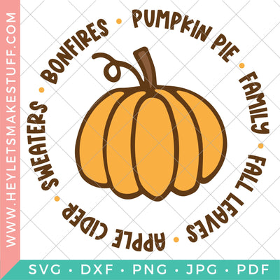 Pumpkin Circle SVG Hey Let's Make Stuff 