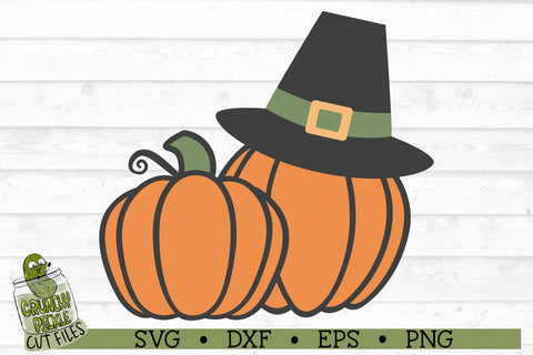 Pumpkin Couple with Pilgrim Hat SVG SVG Crunchy Pickle 
