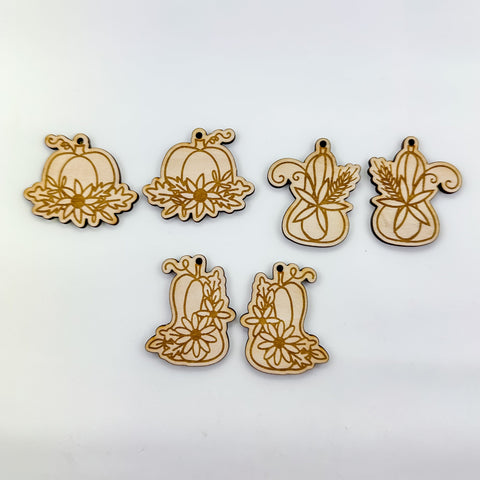 Pumpkin Dangle Earring Bundle Laser SVG File SVG Crafting With Brenna 