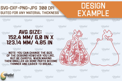 Pumpkin Decoration Laser Cut. Floral Pumpkin SVG Design SVG Evgenyia Guschina 