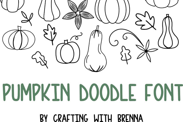 Pumpkin Doodle Dingbat Font Font Crafting With Brenna 