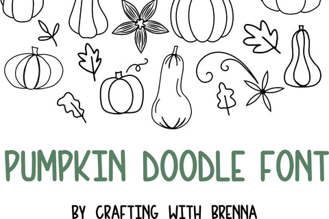 Pumpkin Doodle Dingbat Font Font Crafting With Brenna 