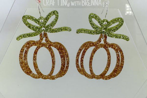 Pumpkin Earrings Laser SVG Bundle SVG Crafting With Brenna 
