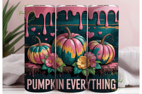 Pumpkin Everything 20oz Tumbler Wrap Sublimation PixelChick 