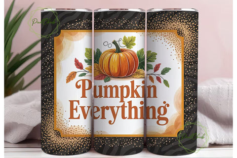 Pumpkin Everything 20oz Tumbler Wrap Sublimation PixelChick 