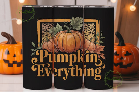 Pumpkin Everything 20oz Tumbler Wrap Sublimation PixelChick 