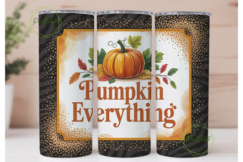 Pumpkin Everything 20oz Tumbler Wrap Sublimation PixelChick 