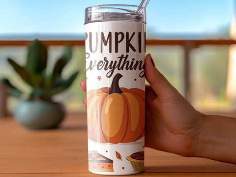 Pumpkin Everything Fall Tumbler Wrap Sublimation png Sublimation Luvleigh Digitals 