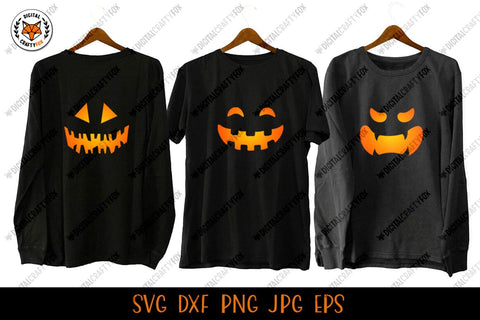 Pumpkin Face SVG,Halloween Face Cut File SVG Digital Craftyfox 