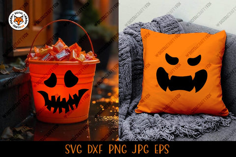 Pumpkin Face SVG,Halloween Face Cut File SVG Digital Craftyfox 
